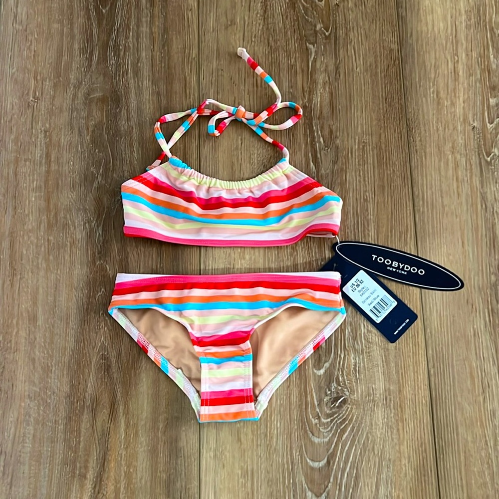 Toobydoo. Baby Striped bikini. Size 1-2